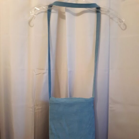 NEW Velvet texture Ruffled Crossbody Purse Shoulder bag FlipTop Blue Cute Girlie - Picture 7 of 9